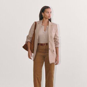 Everlane Women's Sailor Pant in Corduroy in Light Brown, Size 16